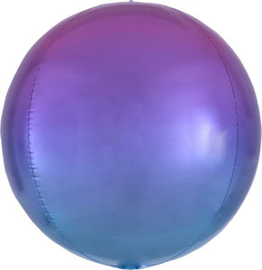 16" ORBZ OMBRE RED & BLUE BALLOON