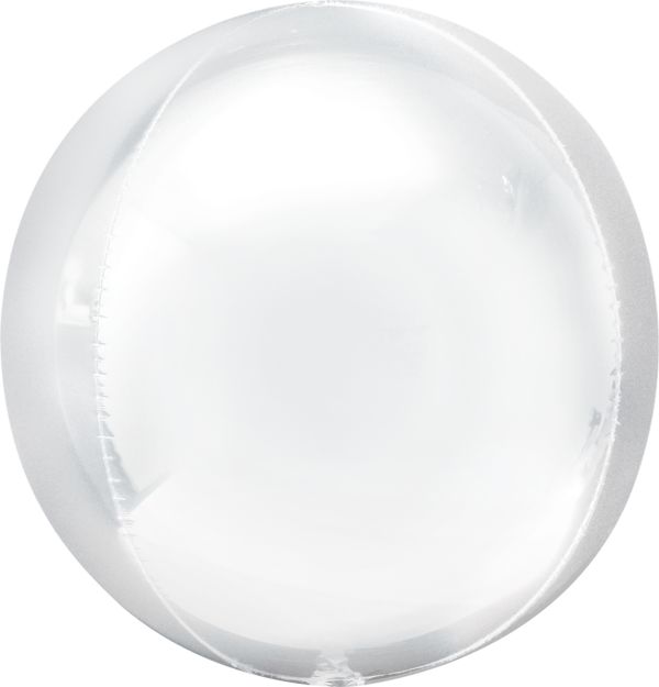 16” White Orbz Balloon