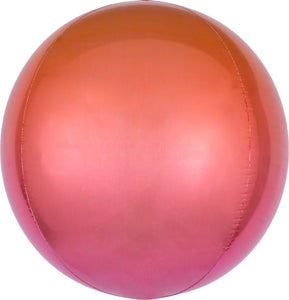 16" Ombre Pink and Orange Orbz Balloon