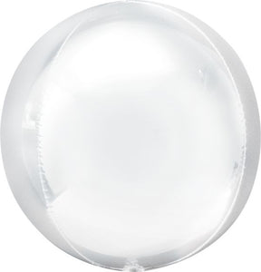 16" White Orbz Balloon
