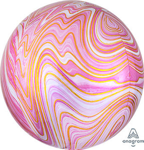 16" Marbled Pink Orbz Balloon