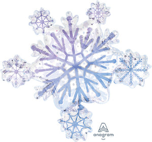 32" Holographic Snowflake Cluster Balloon