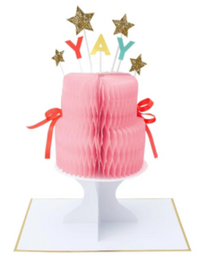 Meri Meri YAY! Cake Stand-Up Card