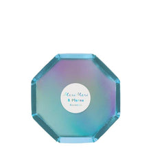 Load image into Gallery viewer, Meri Meri Holographic Blue Cocktail Plates