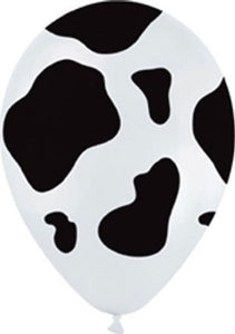 11" Cow Print Latex Balloons (6 count)