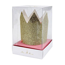 Load image into Gallery viewer, Meri Meri Mini Gold Glittered Crowns