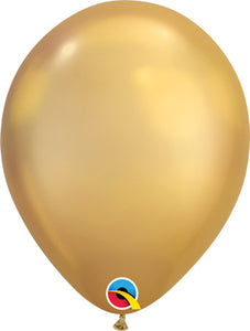 11" Gold Chrome Latex Balloons (6 count)