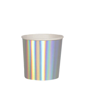 Meri Meri Holographic Silver Tumbler Cups
