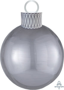 16" ORBZ Silver Ornament Kit Balloon